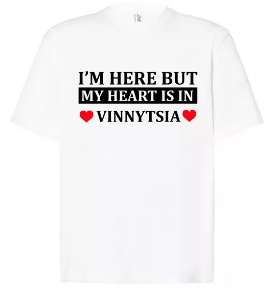 Футболка Оверсайз My heart in Vinnytsia Белый фото