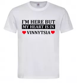 Мужская футболка My heart in Vinnytsia Белый фото