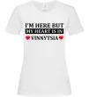 Жіноча футболка My heart in Vinnytsia Білий фото