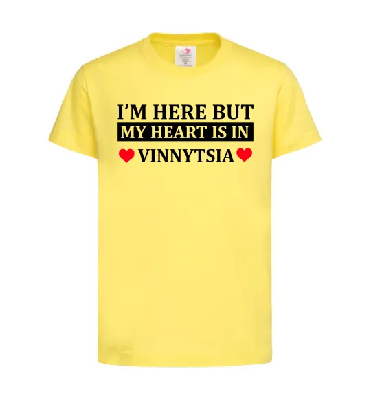 Детская футболка My heart in Vinnytsia Лимонный фото