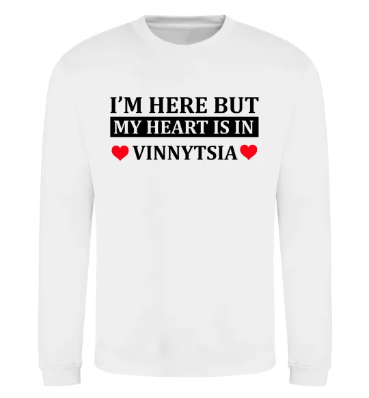 Свитшот My heart in Vinnytsia Белый фото