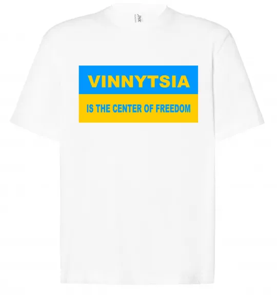 Футболка Оверсайз Vinnytsia center of freedom Білий фото