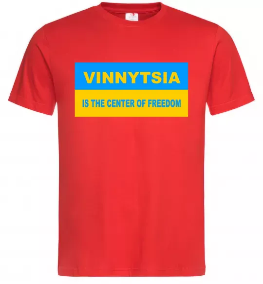 Мужская футболка Vinnytsia center of freedom Красный фото