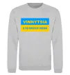 Свитшот Vinnytsia center of freedom Серый меланж фото