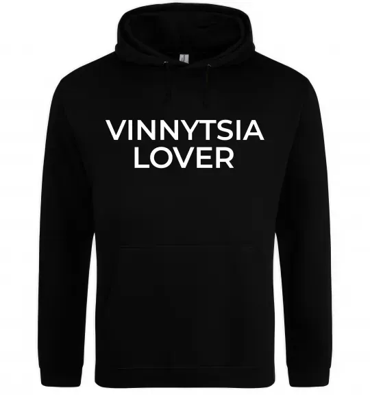 Мужская толстовка (худи) Vinnytsia lover Черный фото