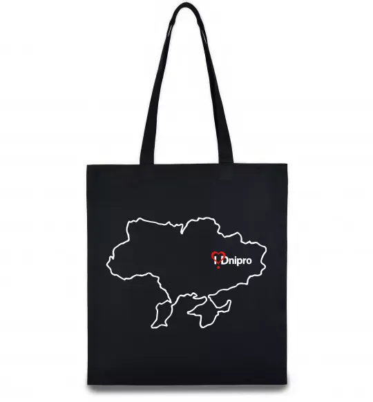 Эко-сумка Дніпро карта Черный фото