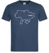 Мужская футболка Дніпро карта Темно-синий фото