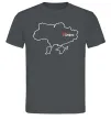 Мужская футболка Дніпро карта Графит фото