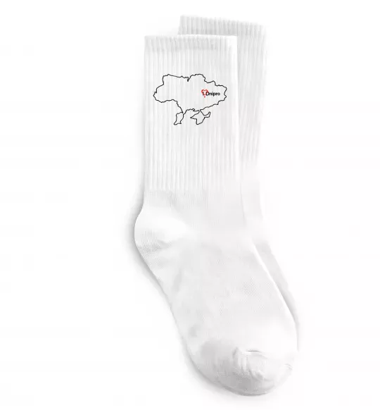 Носки Дніпро карта Белый фото