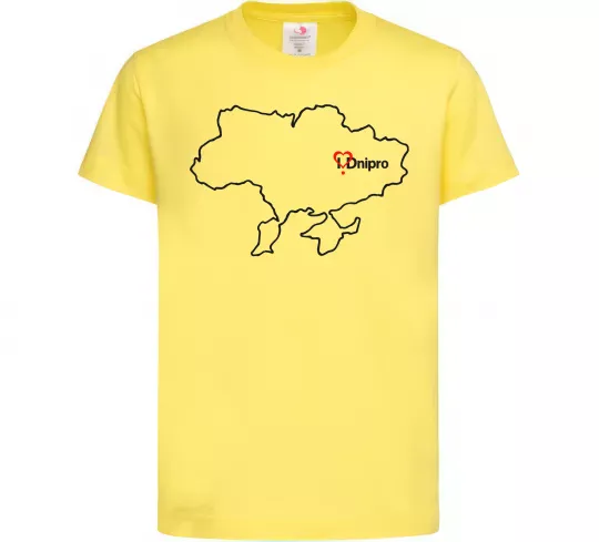 Дитяча футболка Дніпро карта Лимонний фото