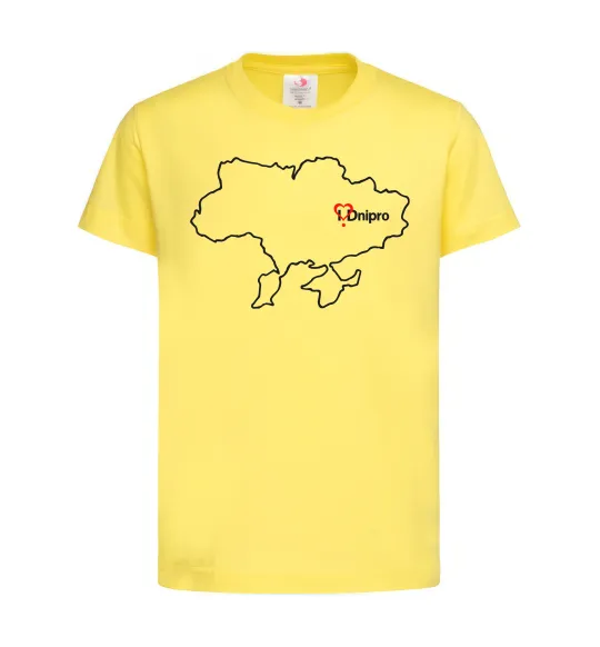 Детская футболка Дніпро карта Лимонный фото