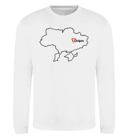 Свитшот Дніпро карта Белый фото