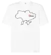 Футболка Оверсайз Дніпро карта Белый фото