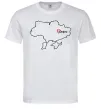 Мужская футболка Дніпро карта Белый фото