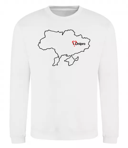 Свитшот Дніпро карта Белый фото