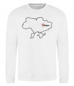 Свитшот Дніпро карта Белый фото