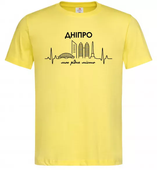 Чоловіча футболка Дніпро моє рідне місто Лимонний фото