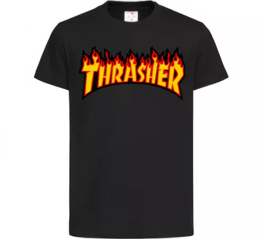Дитяча футболка Thrasher, розмір - XS Чорний фото