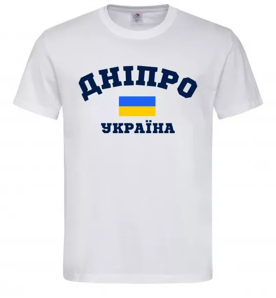 Чоловіча футболка Дніпро Україна Білий фото