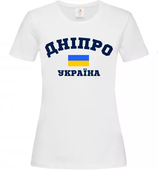 Жіноча футболка Дніпро Україна Білий фото