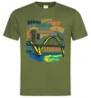 Чоловіча футболка Дніпро райони Оливковий фото