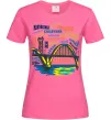 Жіноча футболка Дніпро райони Яскраво-рожевий фото