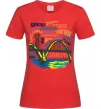 Жіноча футболка Дніпро райони Червоний фото
