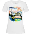 Жіноча футболка Дніпро райони Білий фото