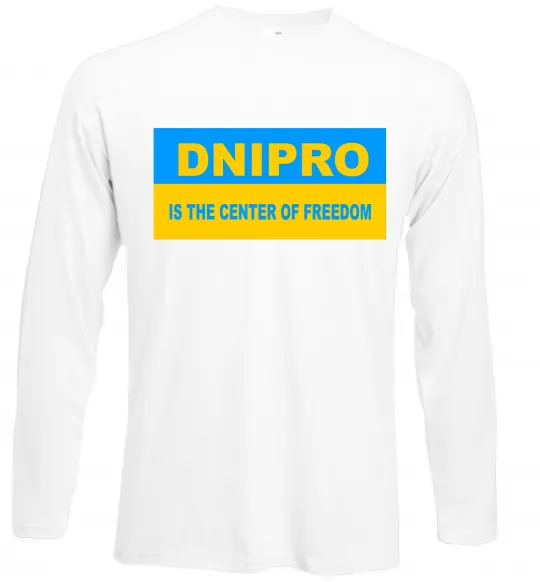 Лонгслив Dnipro center of freedom Белый фото