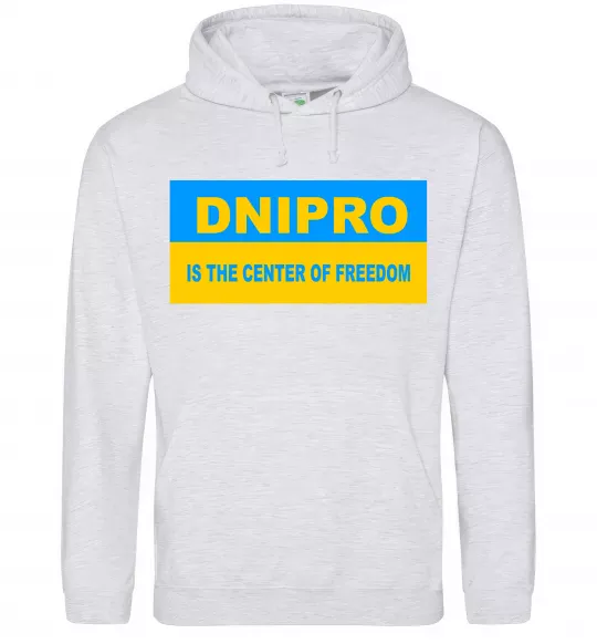 Жіноча толстовка (худі) Dnipro center of freedom Сірий меланж фото