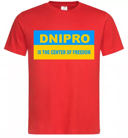 Чоловіча футболка Dnipro center of freedom Червоний фото