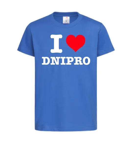 Дитяча футболка I love Dnipro Яскраво-синій фото