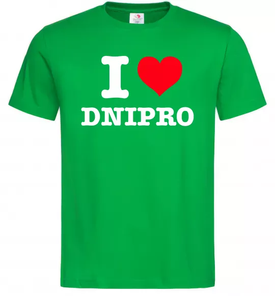 Чоловіча футболка I love Dnipro Зелений фото