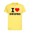 Дитяча футболка I love Dnipro Лимонний фото