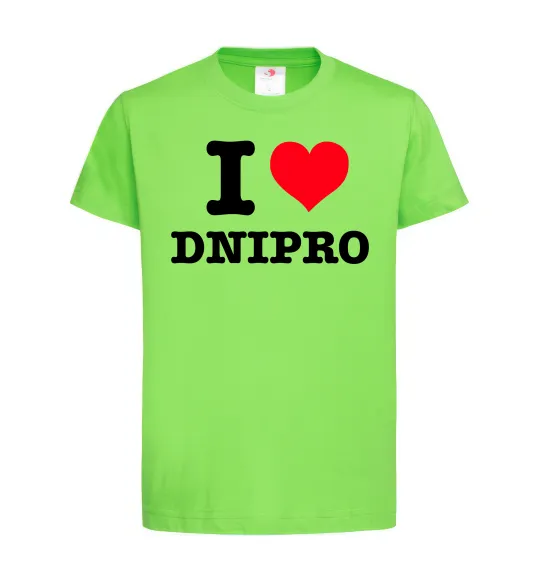 Дитяча футболка I love Dnipro Лаймовий фото