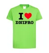 Дитяча футболка I love Dnipro Лаймовий фото