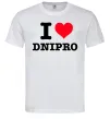 Чоловіча футболка I love Dnipro Білий фото