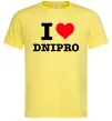 Чоловіча футболка I love Dnipro Лимонний фото