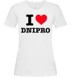 Жіноча футболка I love Dnipro Білий фото