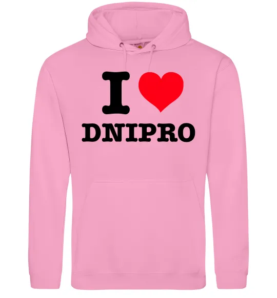 Жіноча толстовка (худі) I love Dnipro Рожевий фото