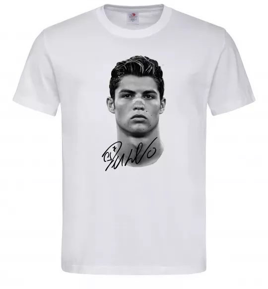 Чоловіча футболка Молодий Ronaldo, розмір - М Білий фото