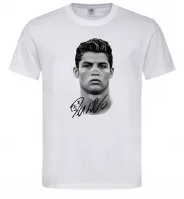 Чоловіча футболка Молодий Ronaldo, розмір - М Білий фото