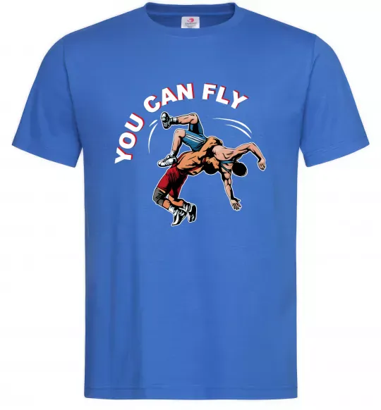 Чоловіча футболка You can fly, розмір - L Яскраво-синій фото