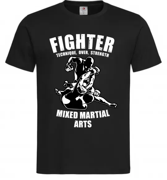 Мужская футболка MMA fighter, розмір - М Черный фото