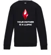 Детский Свитшот Your mother is a LLama Черный Детский Свитшот Your mother is a LLama Черный фото