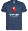 Мужская футболка Your mother is a LLama Темно-синий фото