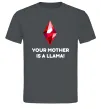 Мужская футболка Your mother is a LLama Графит фото