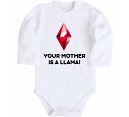 Детский боди Your mother is a LLama
