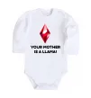 Дитячий бодік Your mother is a LLama Білий фото