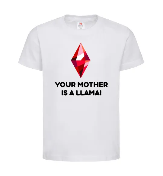 Дитяча футболка Your mother is a LLama Білий фото